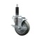 Service Caster 4'' SS Gray Poly Swivel 1'' Expanding Stem Caster with Brake SCC-SSEX20S414-PPUB-TLB-1 - alternate 1